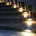 Éclairage extérieur imperméable à l&#39;eau de jardin lampe solaire 8 LED PIR détecteur de mouvement de lumière de mur lumière étape / escalier lumière